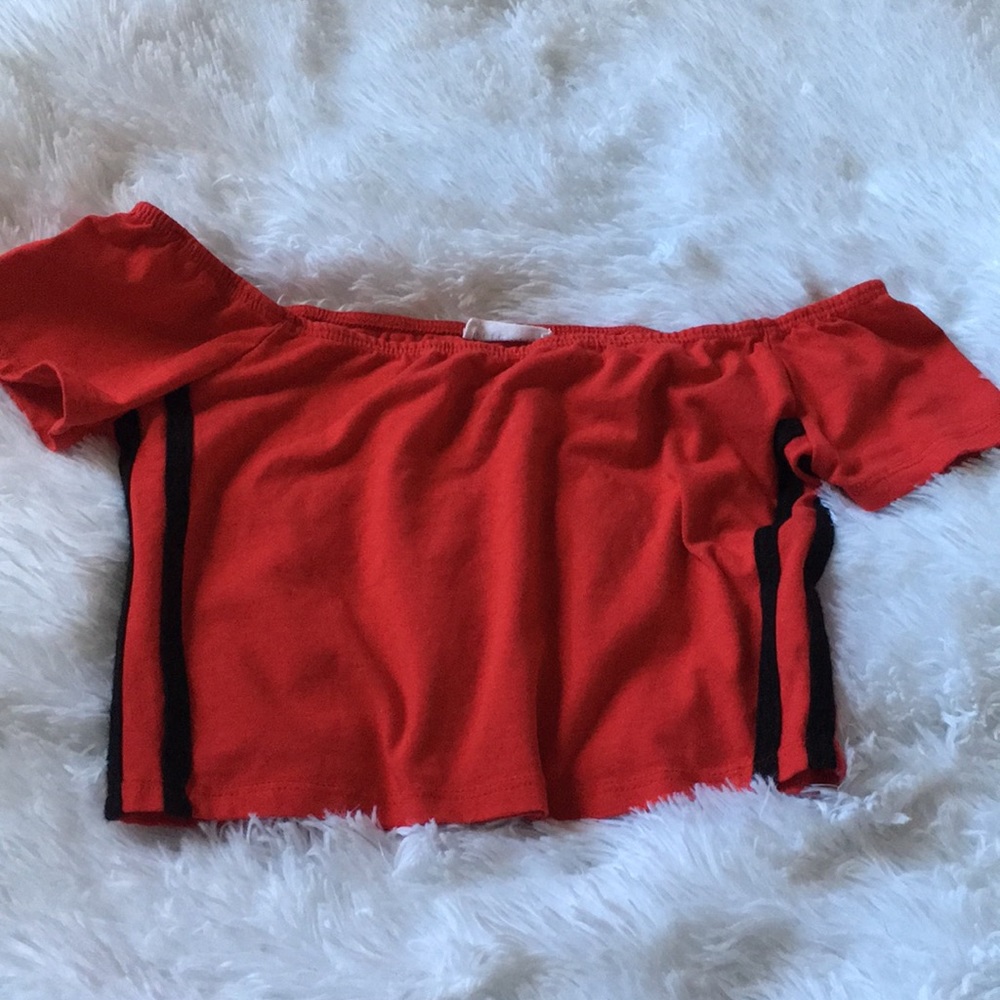 Off the shoulder crop top